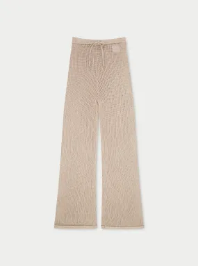 KNITTED TROUSERS - BEIGE