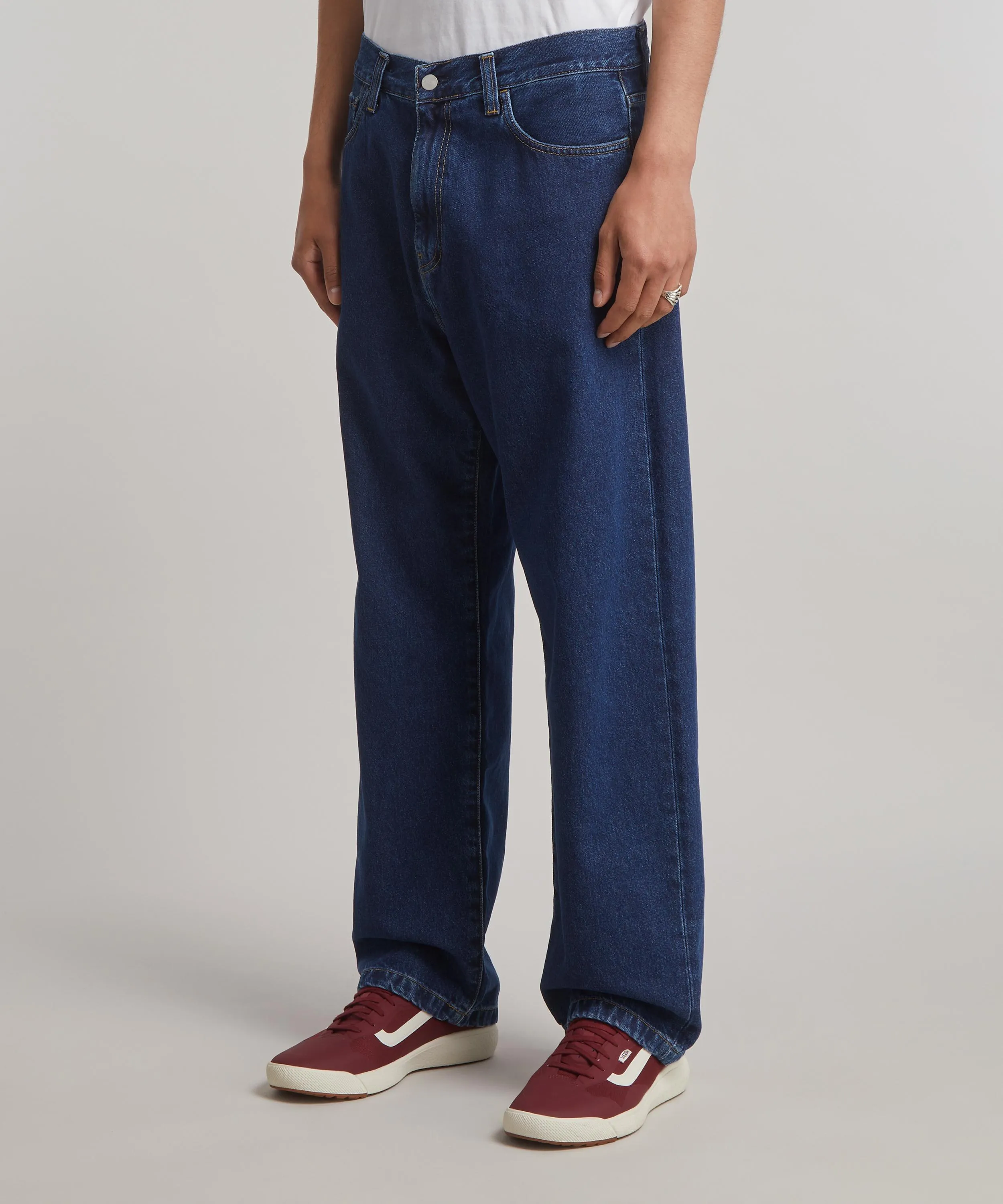 Landon Robertson Denim Trousers in Blue Stonewashed