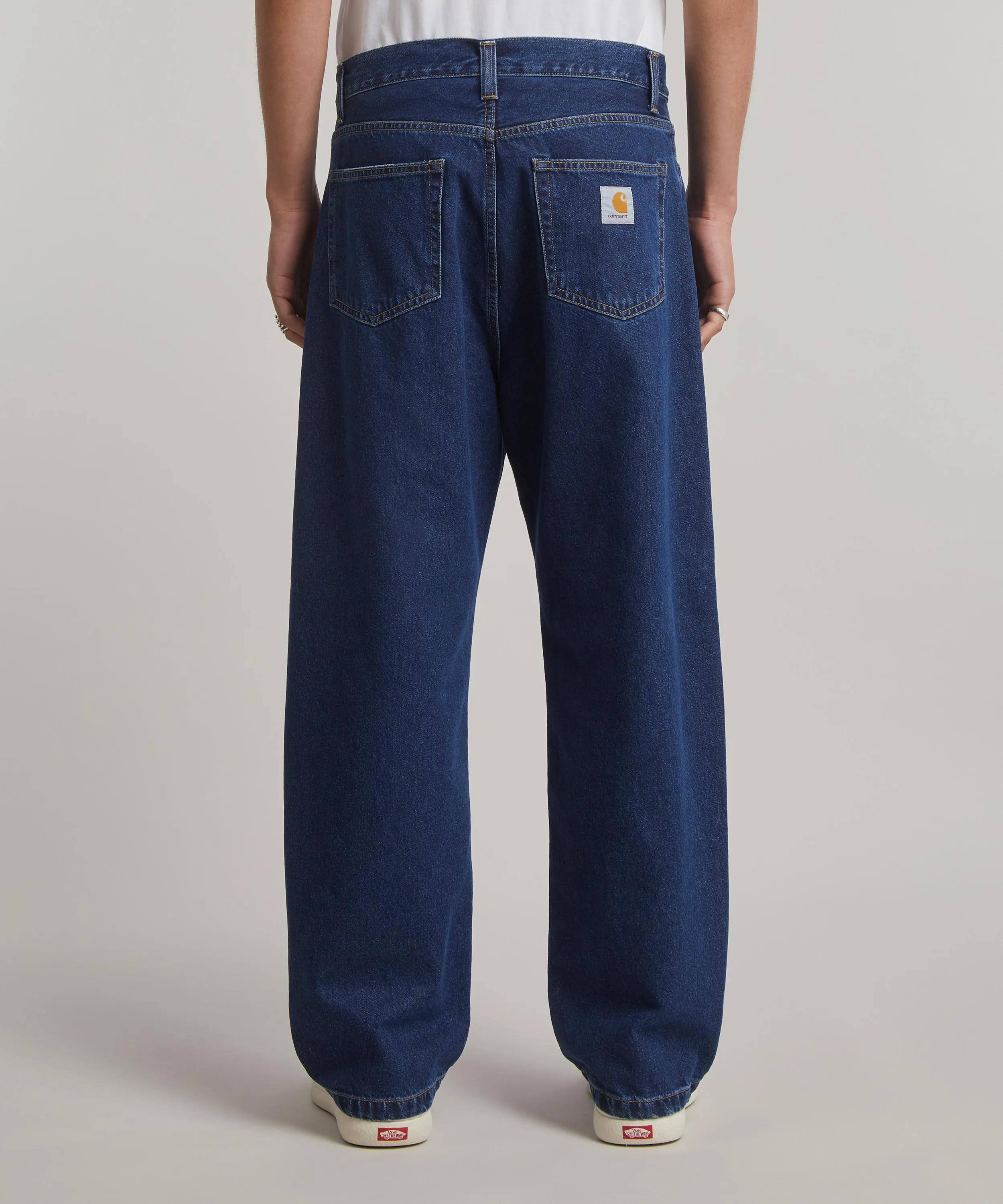 Landon Robertson Denim Trousers in Blue Stonewashed