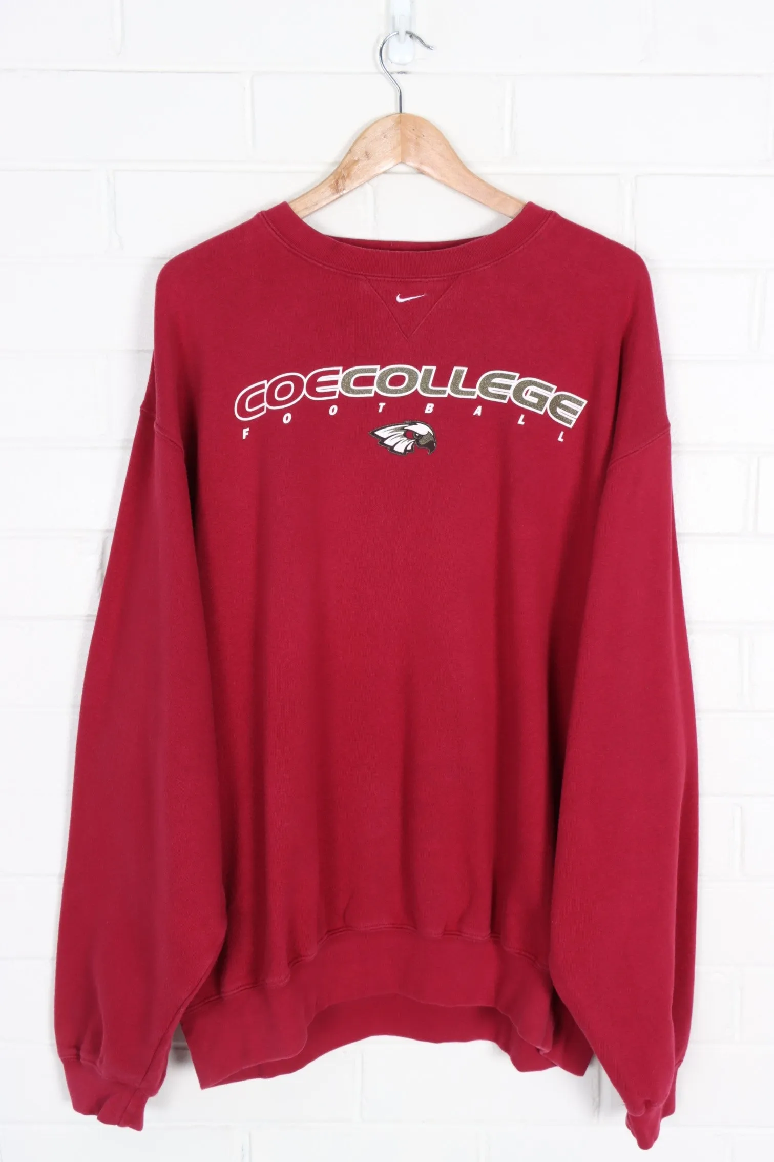 Large NIKE College Sweatshirt with Glitter Detail, 4XL