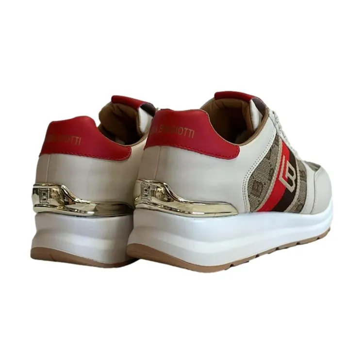 Laura Biagiotti Platform Kid Sneakers 8408 Donna Beige Red