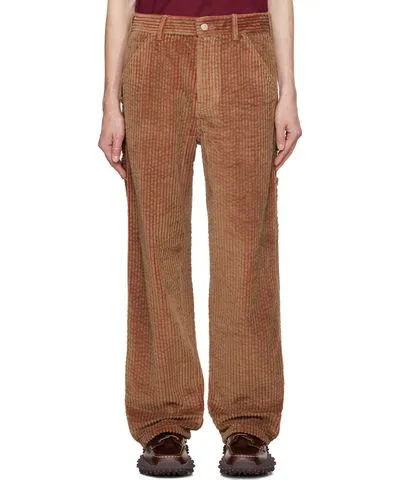 le PÈRE Brown Straight-Leg Trousers