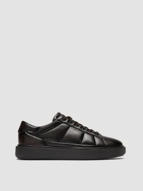 LEISURE 001 - Brown Leather Low Top Sneakers