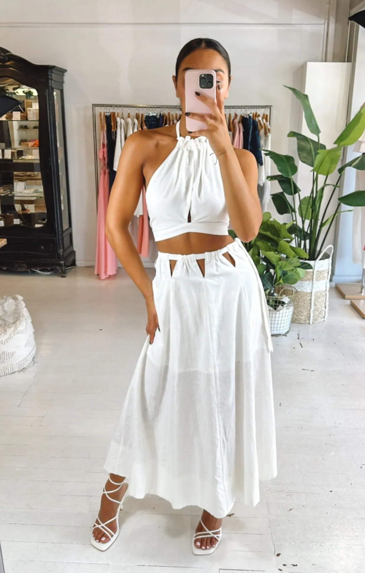 LEON Skirt Set White