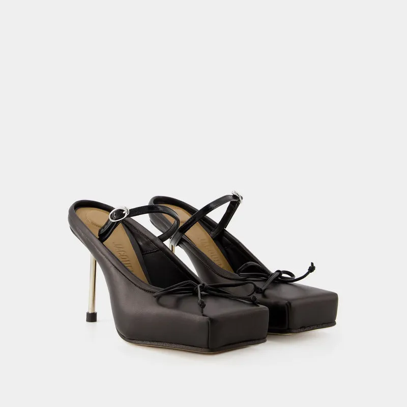 Les Chaussures Ballet Pumps - Jacquemus - Leather - Black