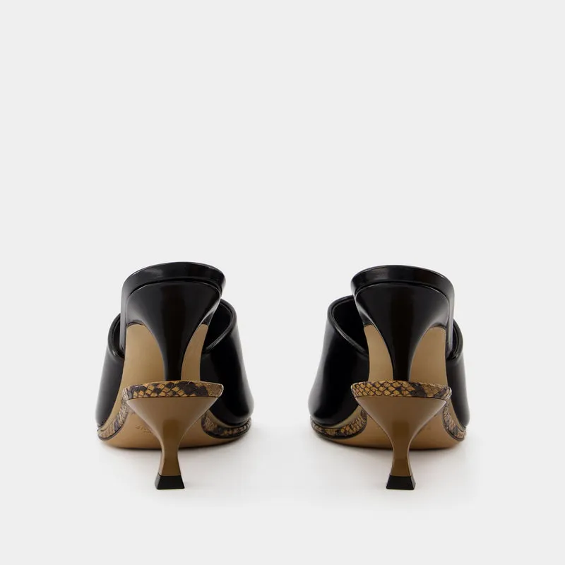 Les Doubles Mules Sandals - Jacquemus - Leather - Black