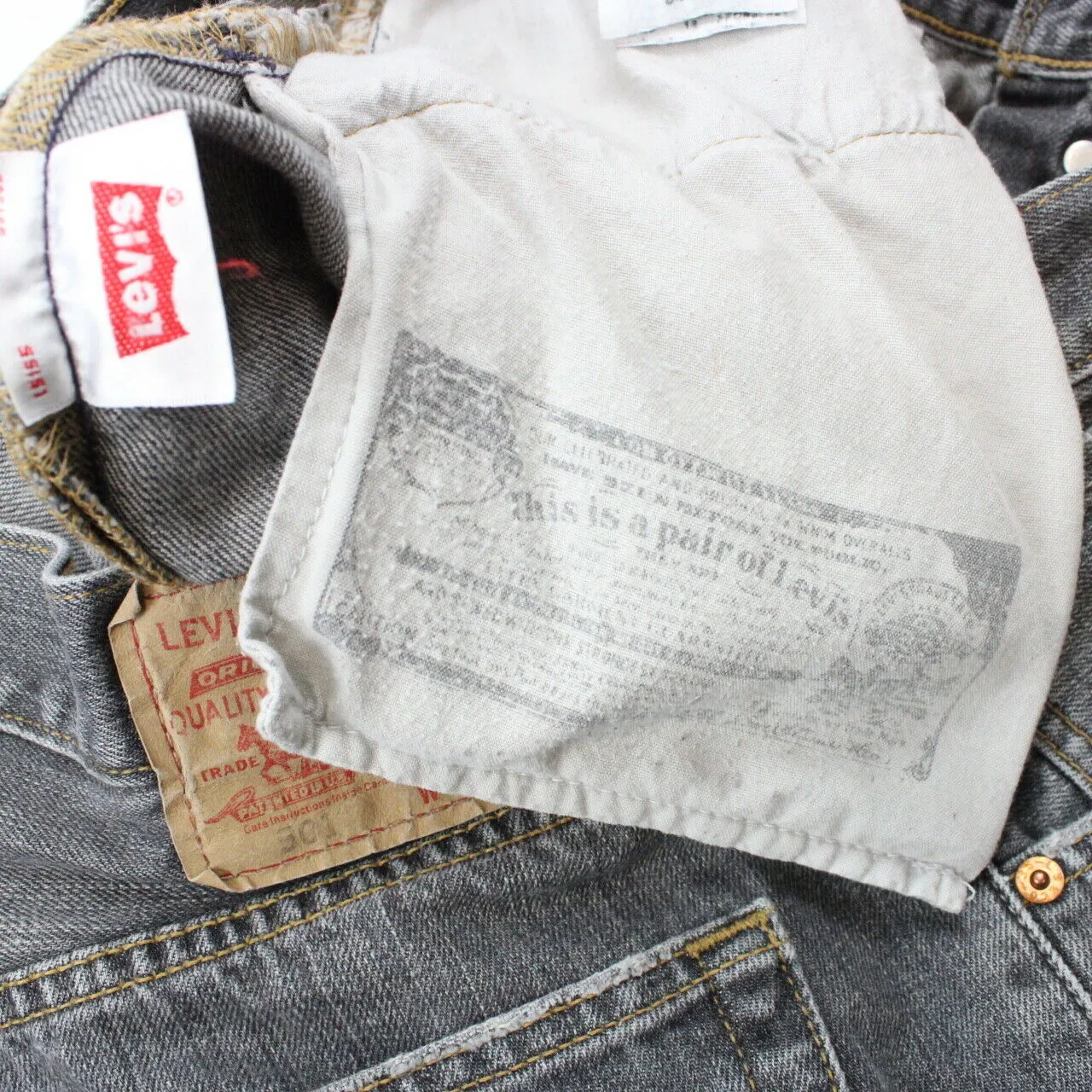 LEVIS 501 Jeans Grey Charcoal | W34 L30