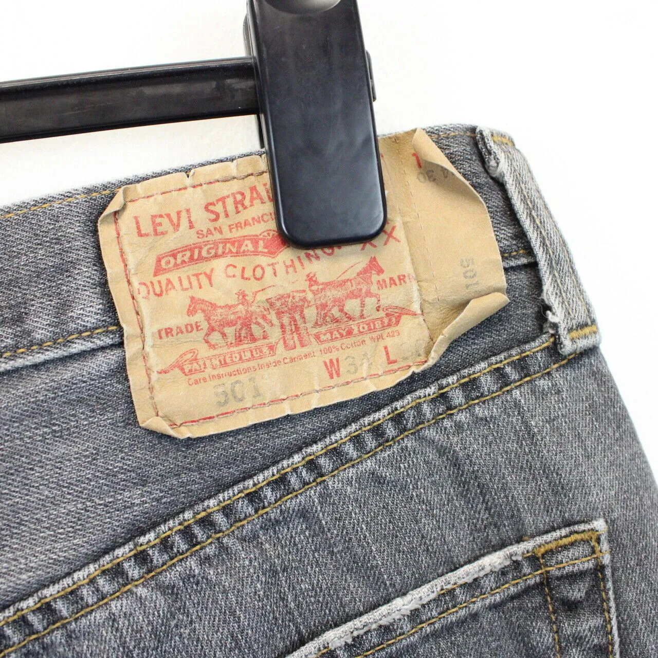 LEVIS 501 Jeans Grey Charcoal | W34 L30