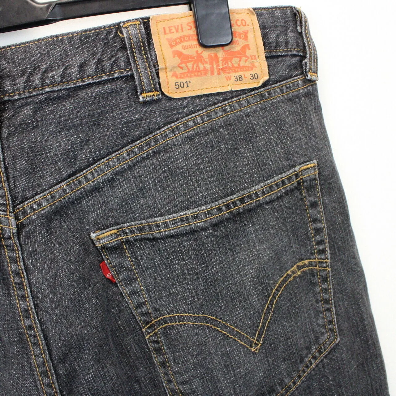 LEVIS 501 Jeans Grey Charcoal | W38 L30