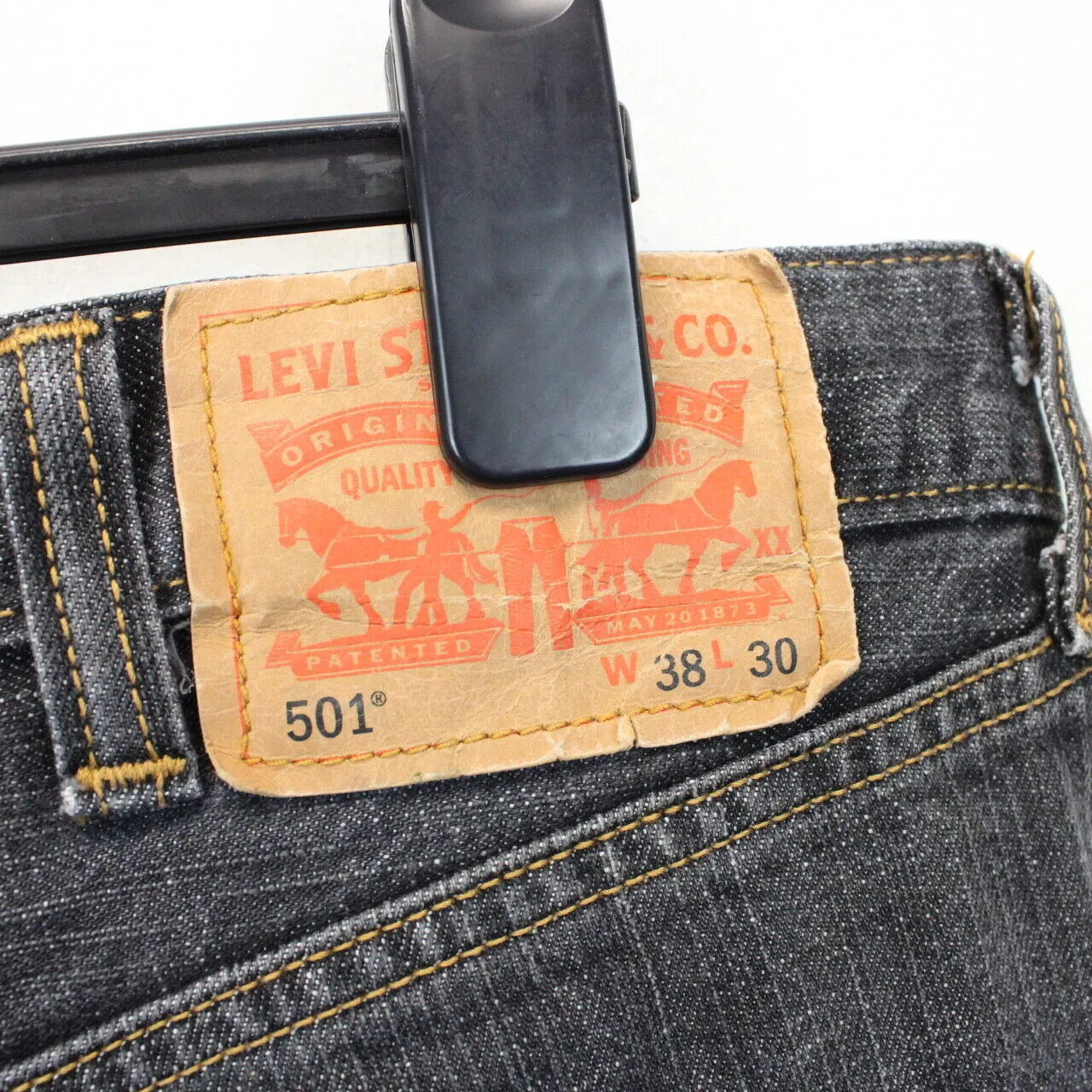 LEVIS 501 Jeans Grey Charcoal | W38 L30