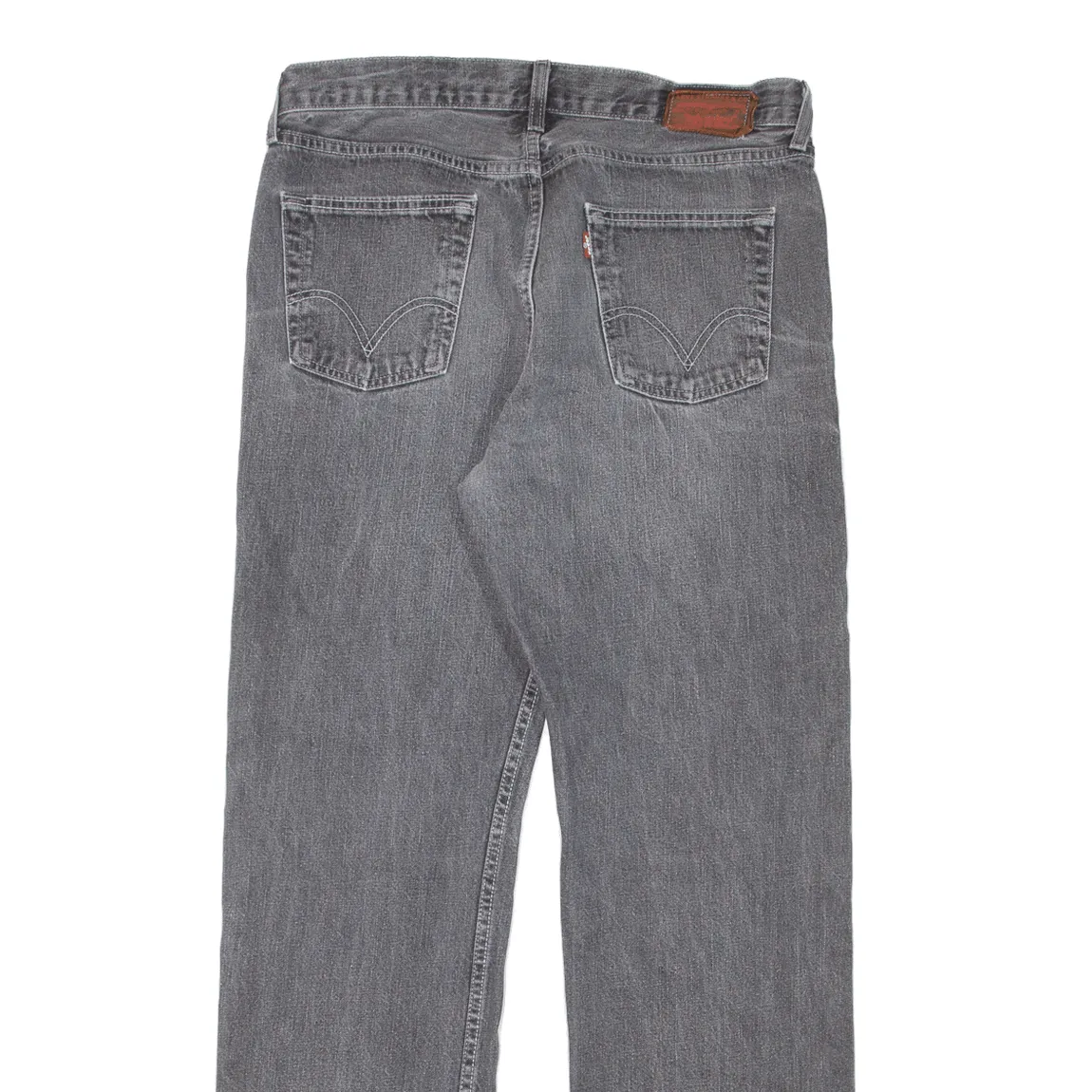 LEVI'S 751 Jeans Mens Grey Regular Straight Stone Wash W34 L32