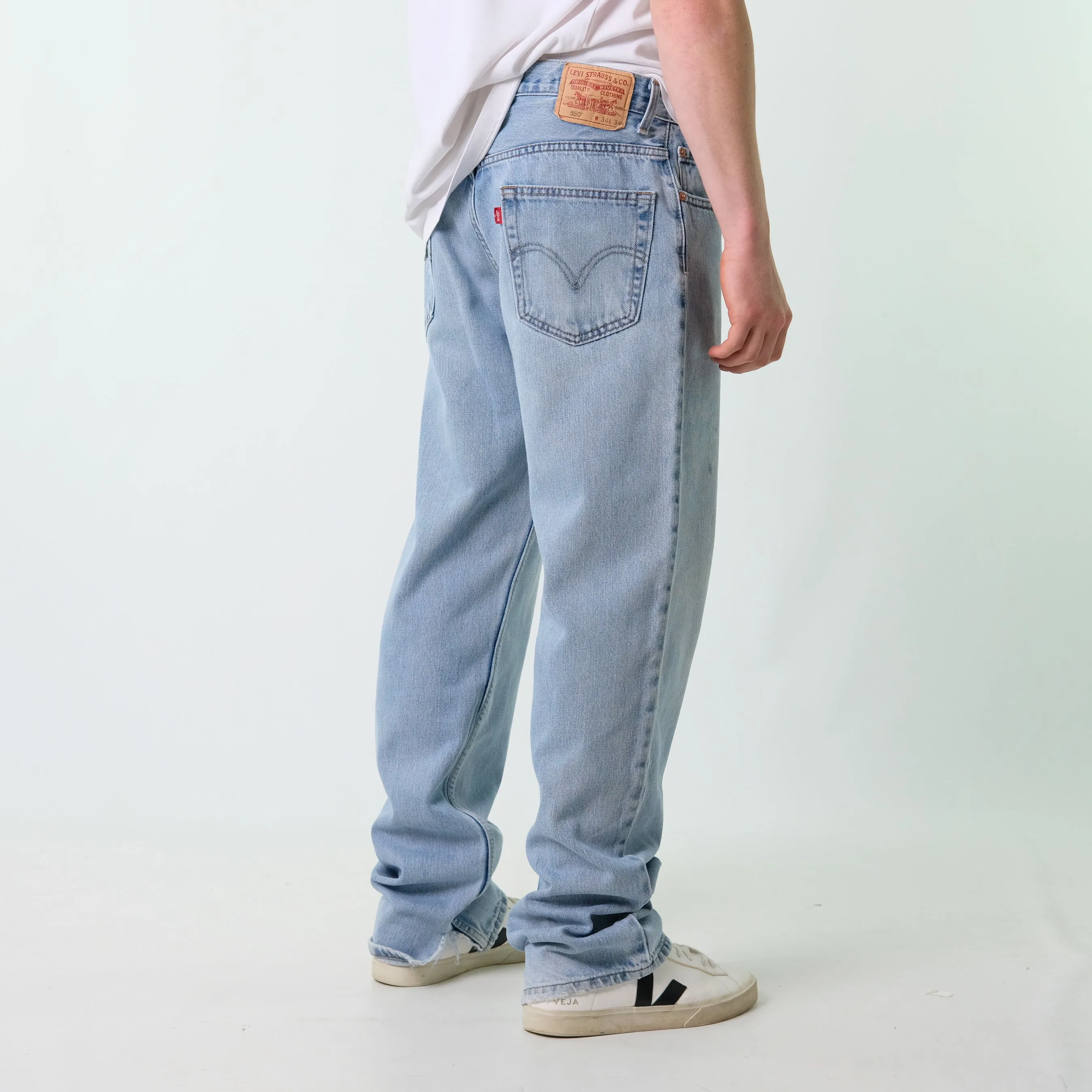 Light Blue y2ks Levi's 550 Denim Jeans Baggy Pants (34x34)