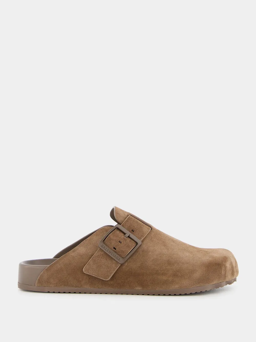 Light Brown Suede Mules