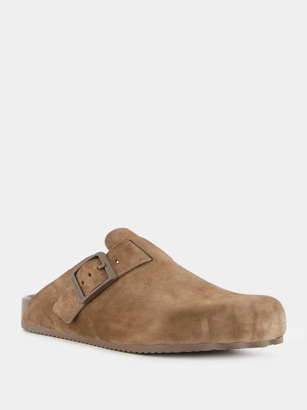 Light Brown Suede Mules