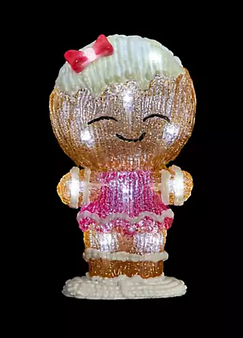 Lit Acrylic LED Gingerbread Girl | Kaleidoscope