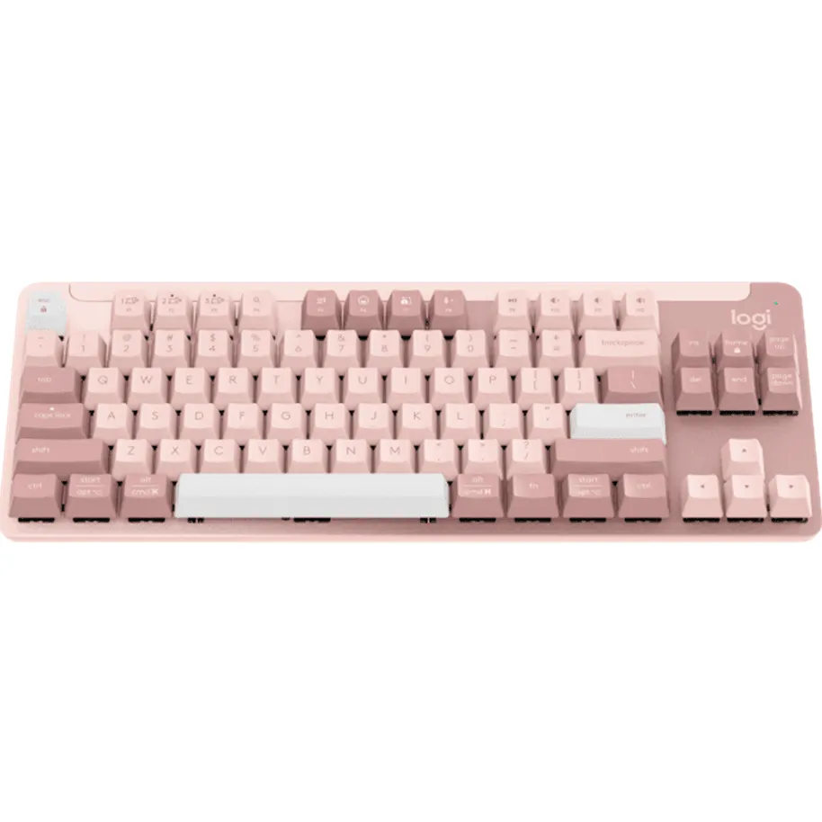 Logitech K855 Mechanical Key Wireless Keyboard TKL Rose Pink.