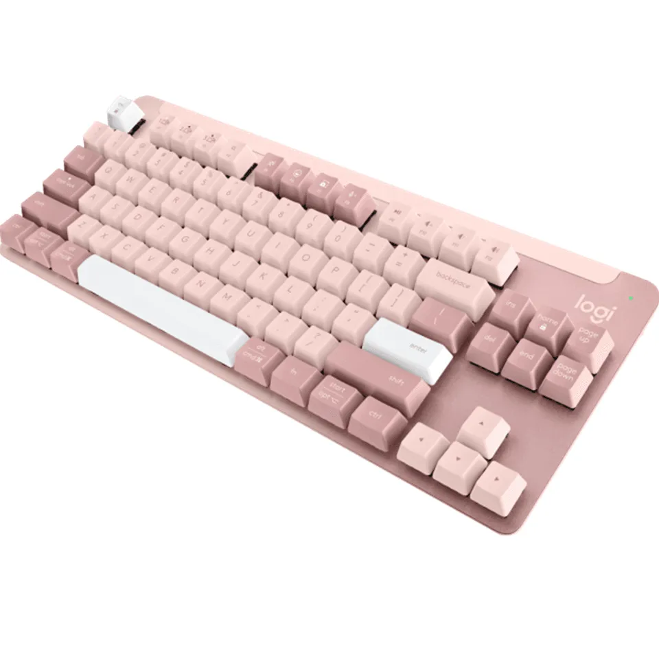 Logitech K855 Mechanical Key Wireless Keyboard TKL Rose Pink.