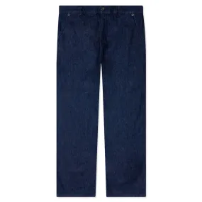 Indigo Logo Grid Workwear Jeans