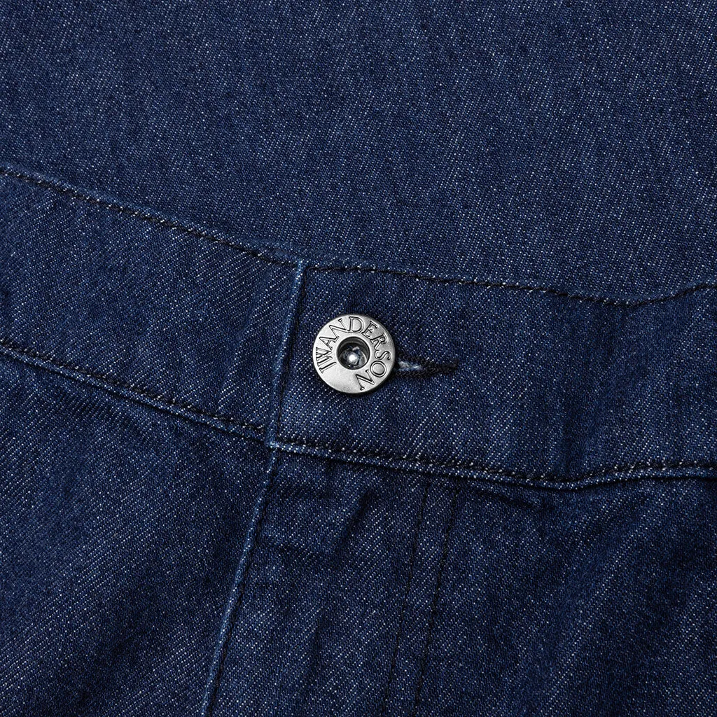 Indigo Logo Grid Workwear Jeans