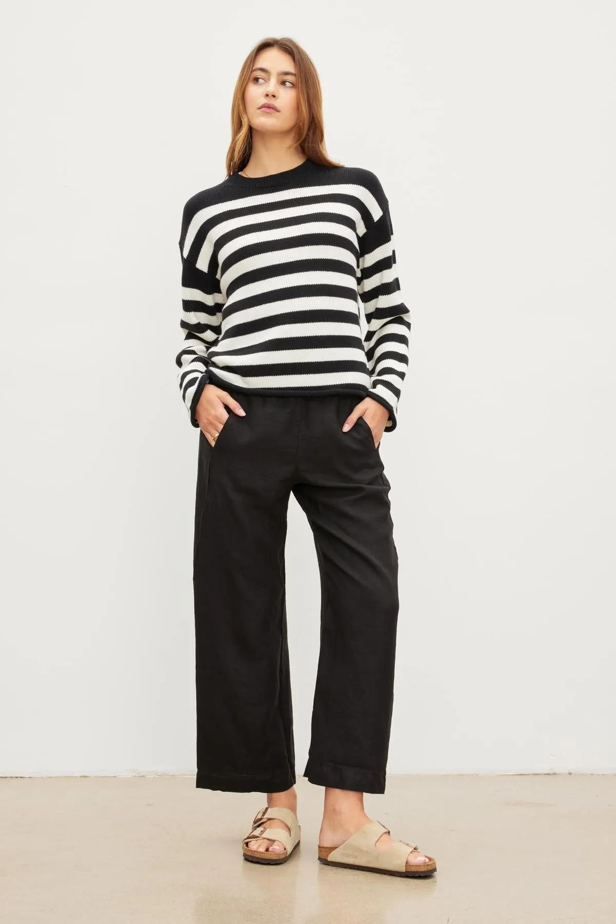 LOLA LINEN TROUSERS IN BLACK