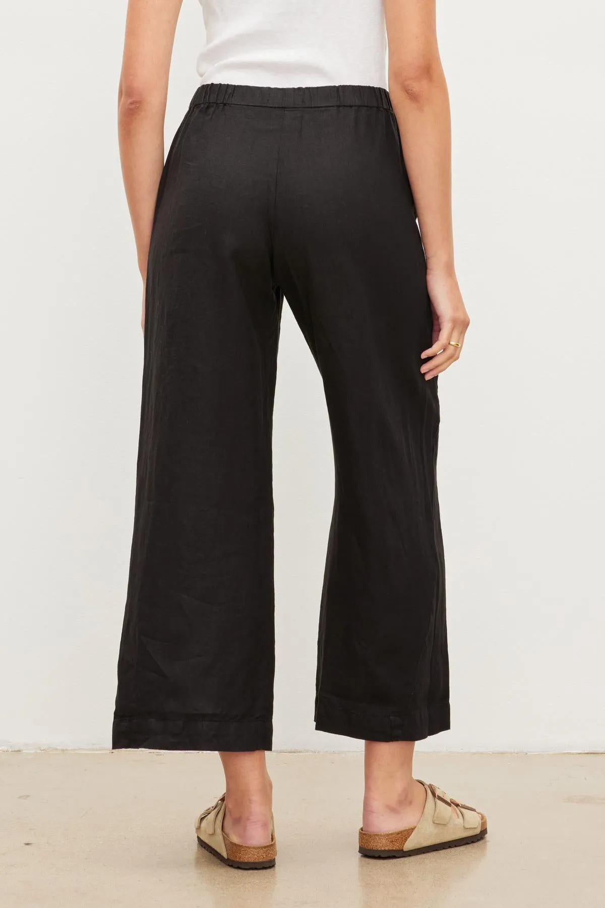 LOLA LINEN TROUSERS IN BLACK