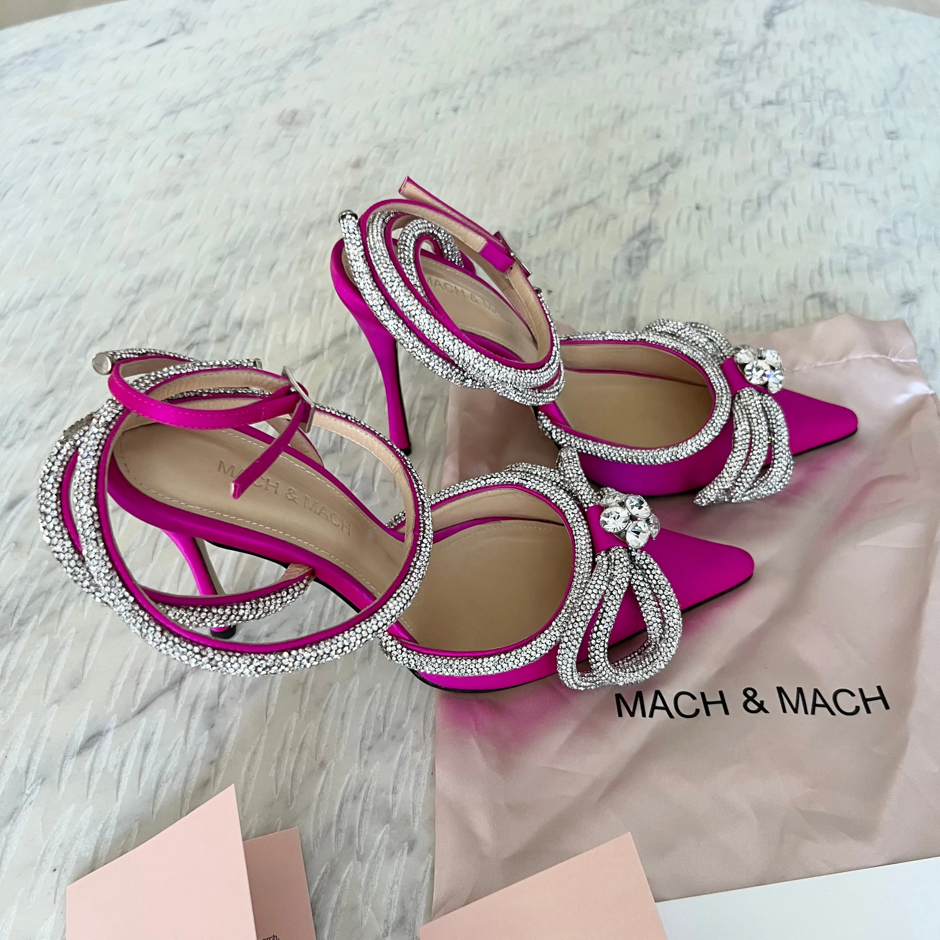 Mach & Mach Double Bow High-Heeled Pumps