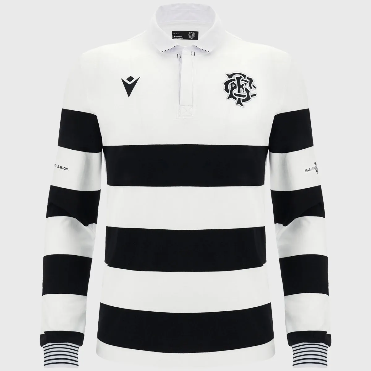 Macron Barbarians Men's Cotton Long Sleeve Rugby Shirt