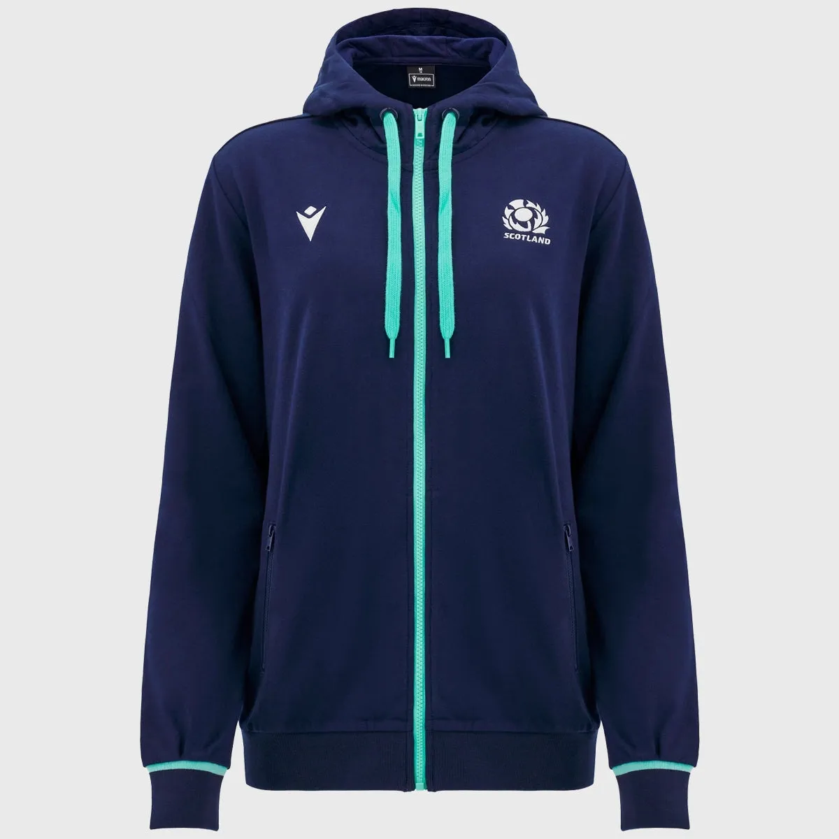 Macron Scotland Rugby Women's Full Zip Hoody Navy