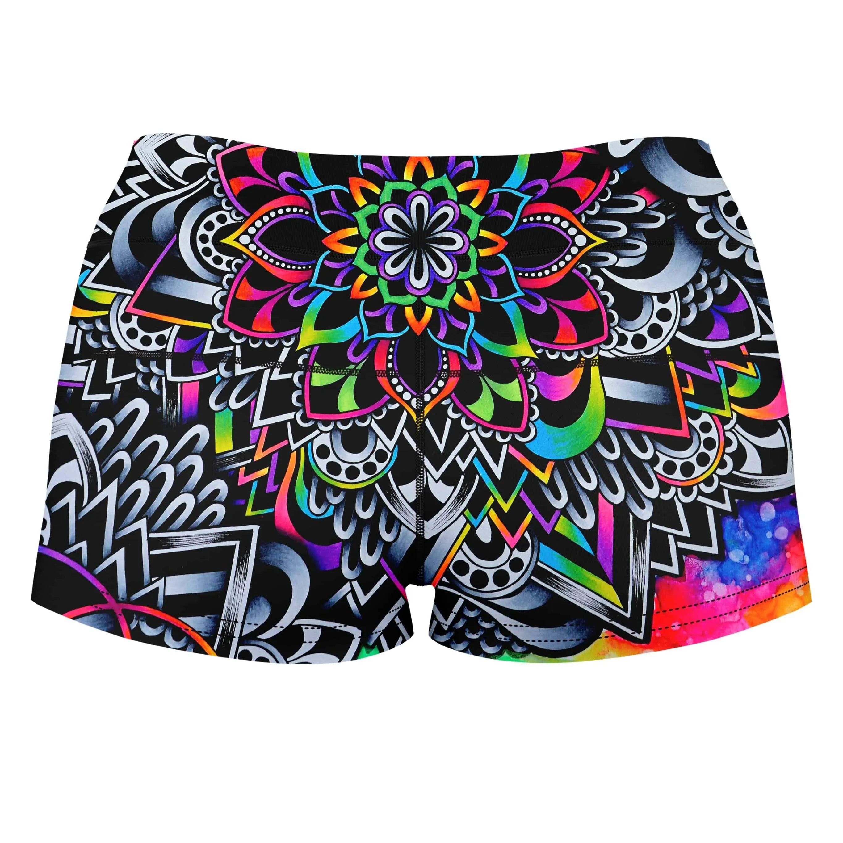 Mandala Vibez High-Waisted Women's Shorts