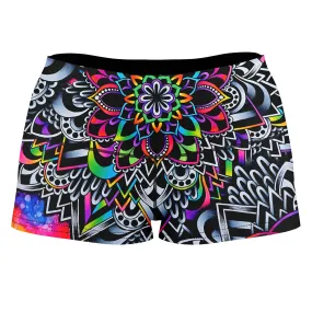 Mandala Vibez High-Waisted Women's Shorts