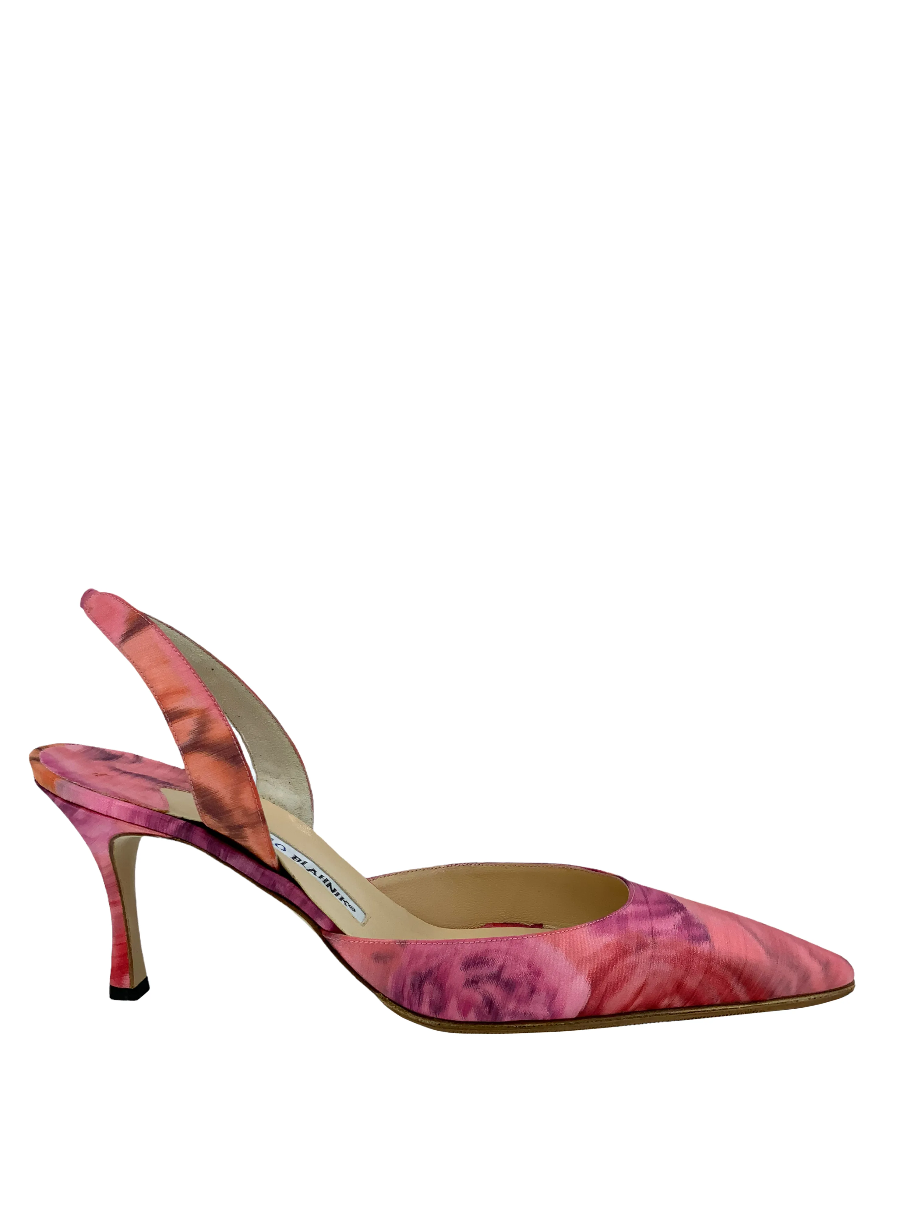 Manolo Blahnik 10.5 Carolyne Slingback Pumps - Satin