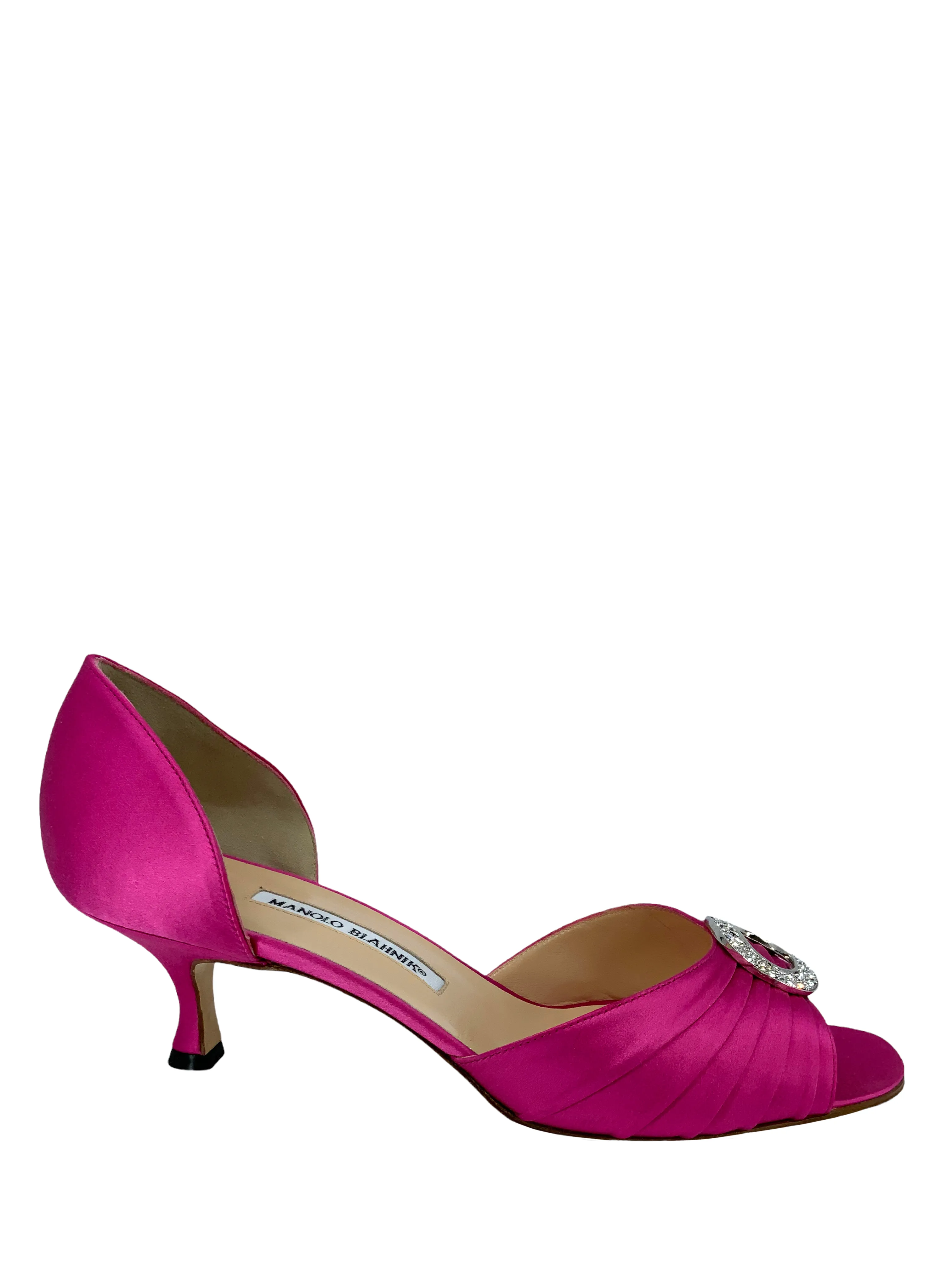 Manolo Blahnik Sedaraby Satin Pumps Size 10.5 - Shop Now!