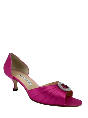 Manolo Blahnik Sedaraby Satin Pumps Size 10.5 - Shop Now!