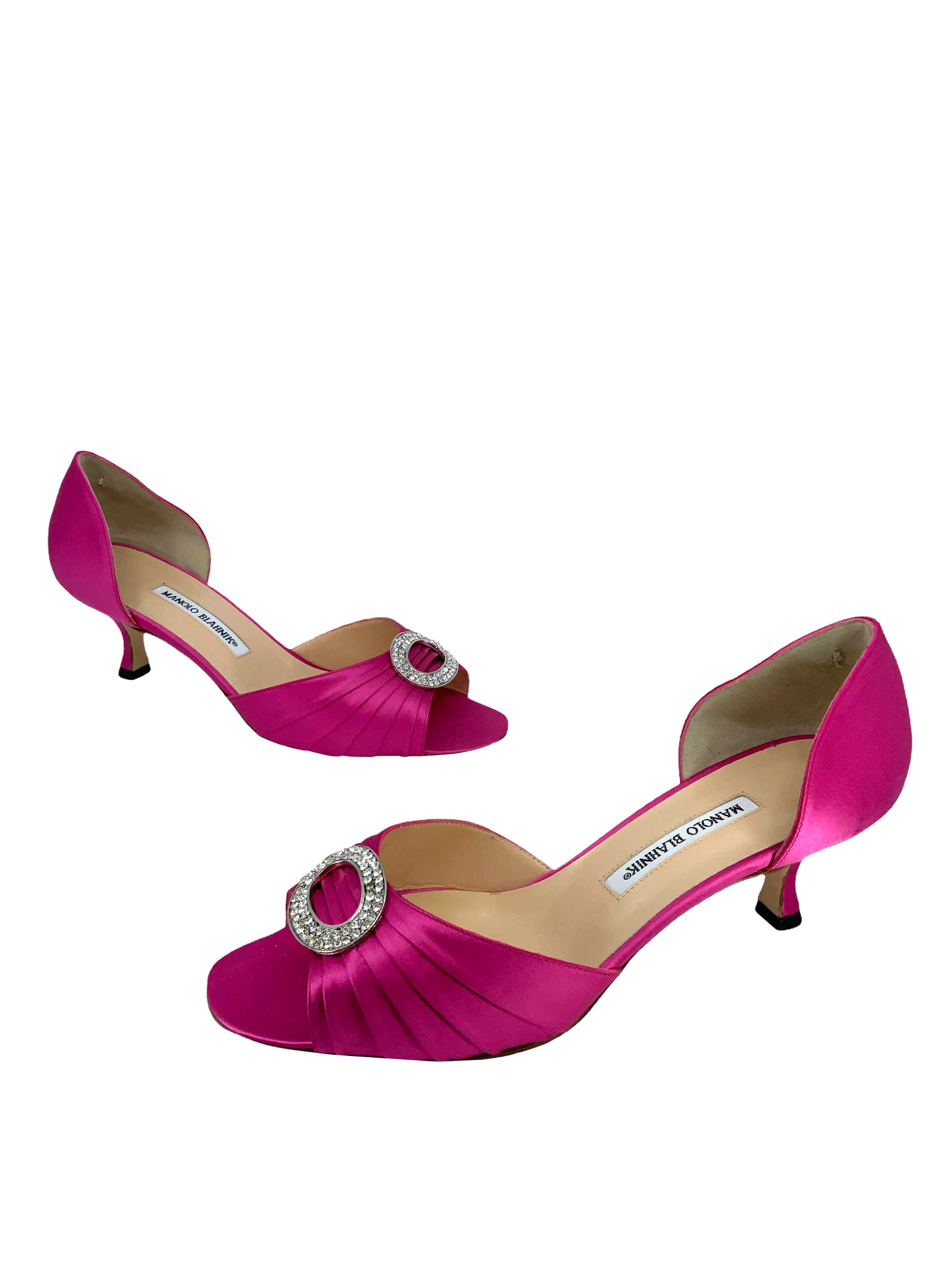 Manolo Blahnik Sedaraby Satin Pumps Size 10.5 - Shop Now!