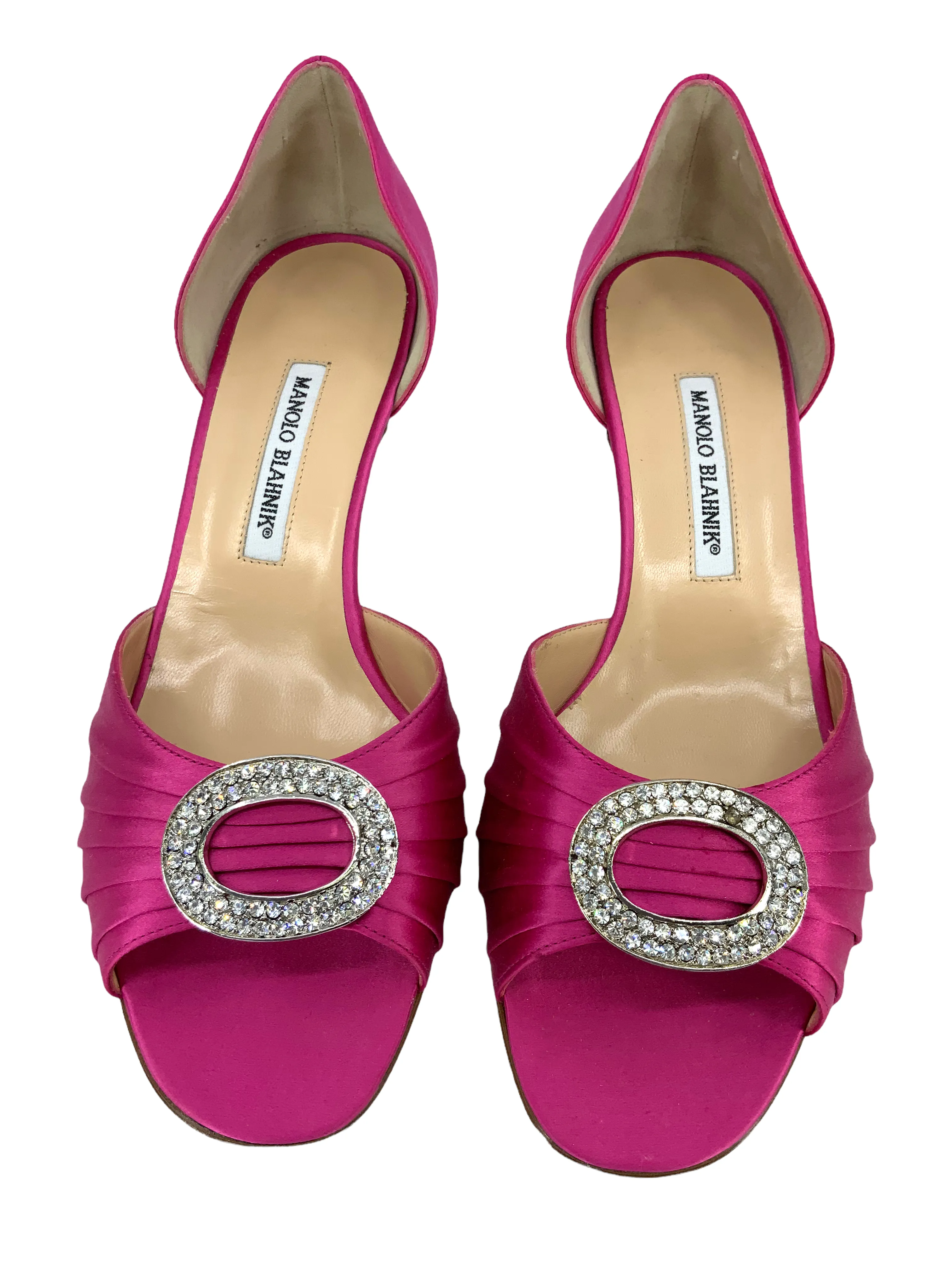 Manolo Blahnik Sedaraby Satin Pumps Size 10.5 - Shop Now!