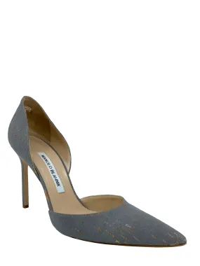 Manolo Blahnik Tayler Satin d'Orsay Pumps Size 9 - Best Deals Online