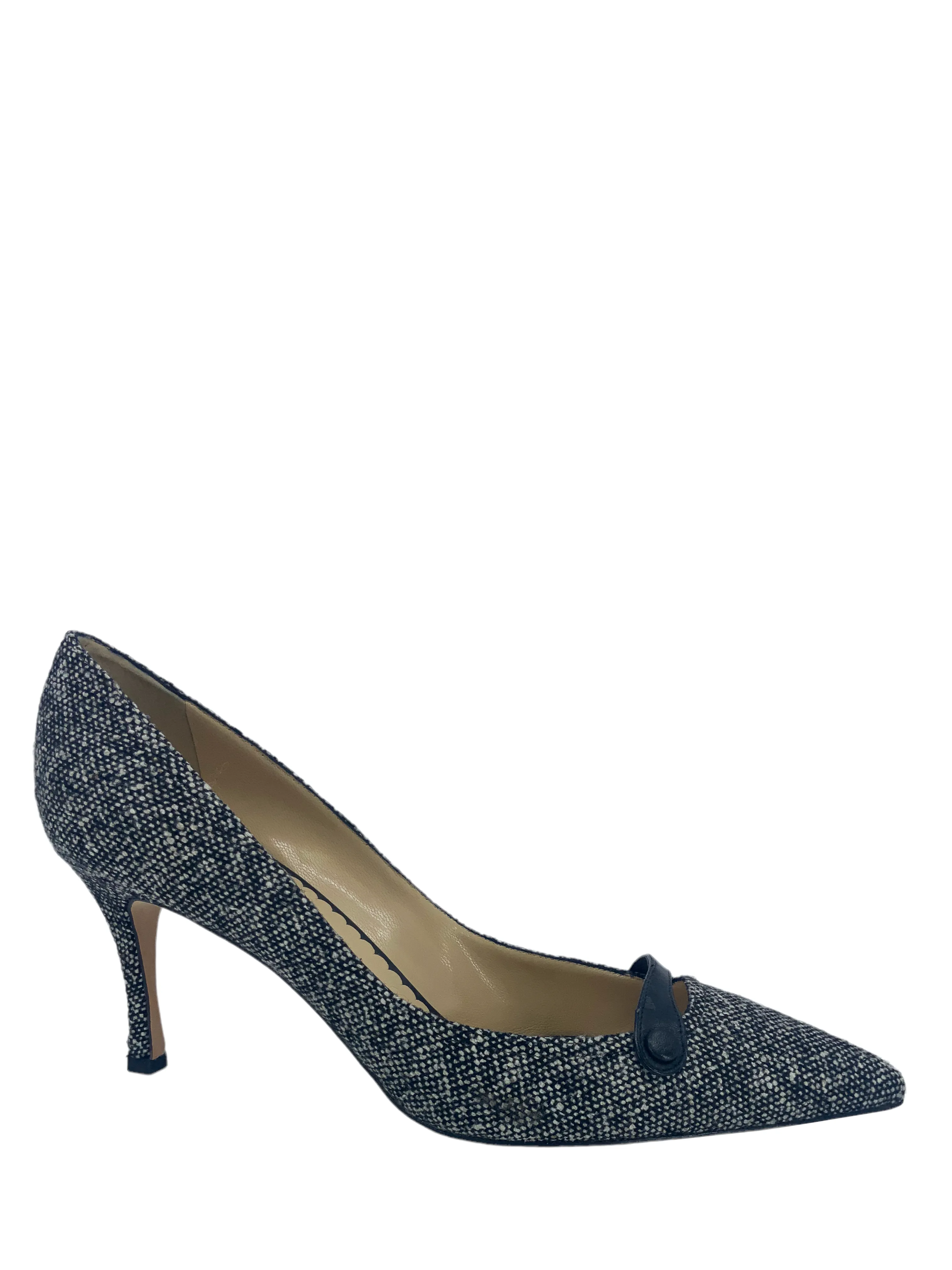 Manolo Blahnik Tweed Pumps Size 9.5 - Women's Designer Shoes