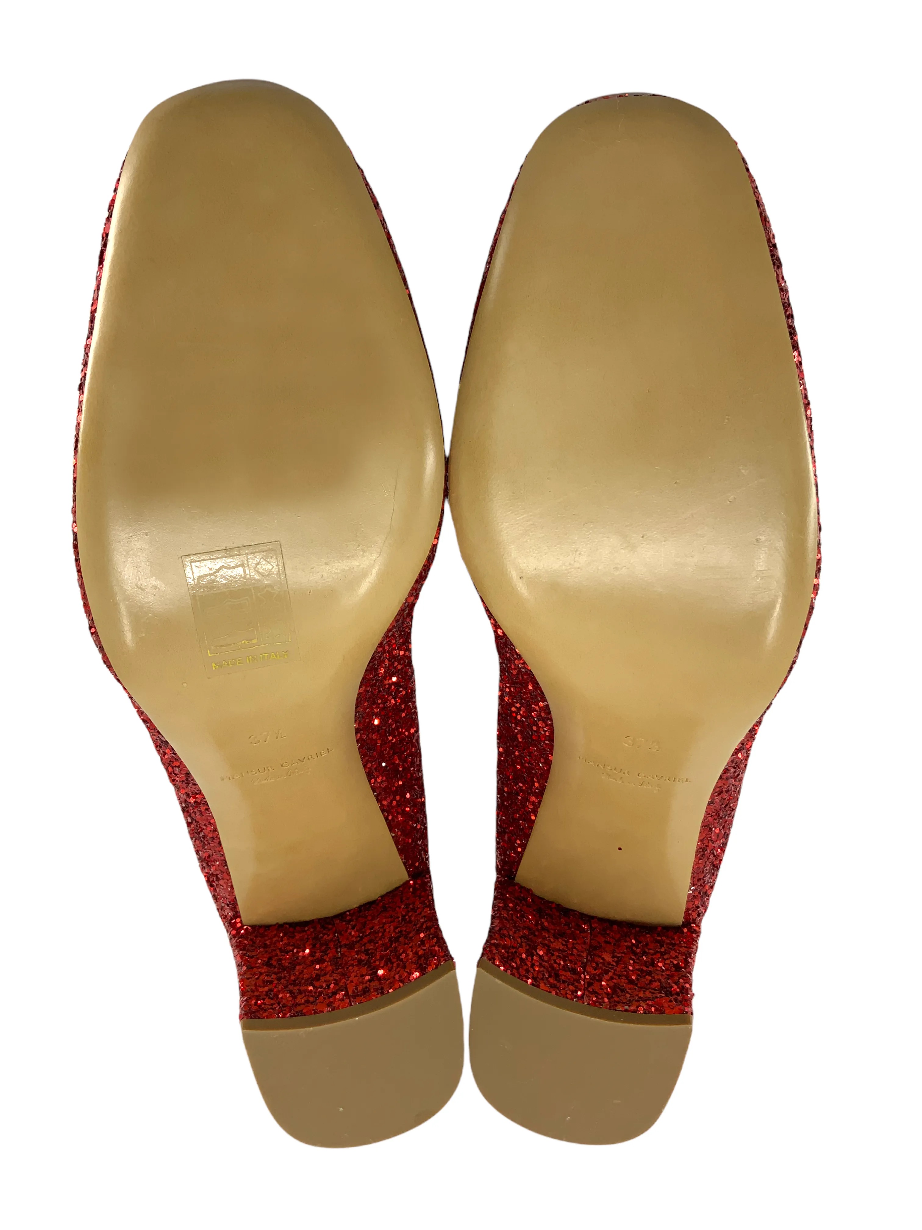 Mansur Gavriel Glitter Heel Pumps - Size 7.5