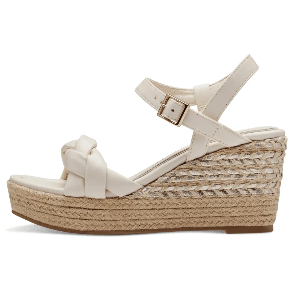 Cream Espadrille Wedges, Style 28353, by Marco Tozzi