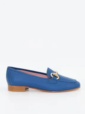 Marittima women's blue leather moccasins