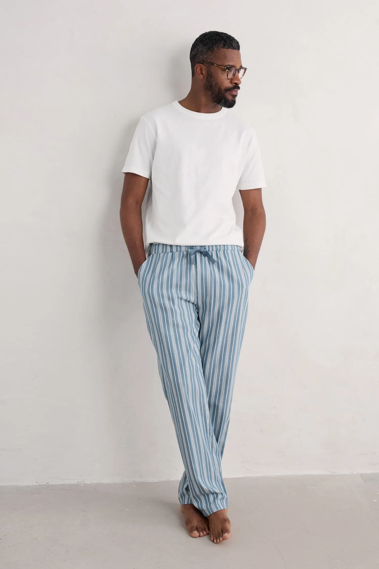 Men's Shipping Lights Striped Pyjama Trousers