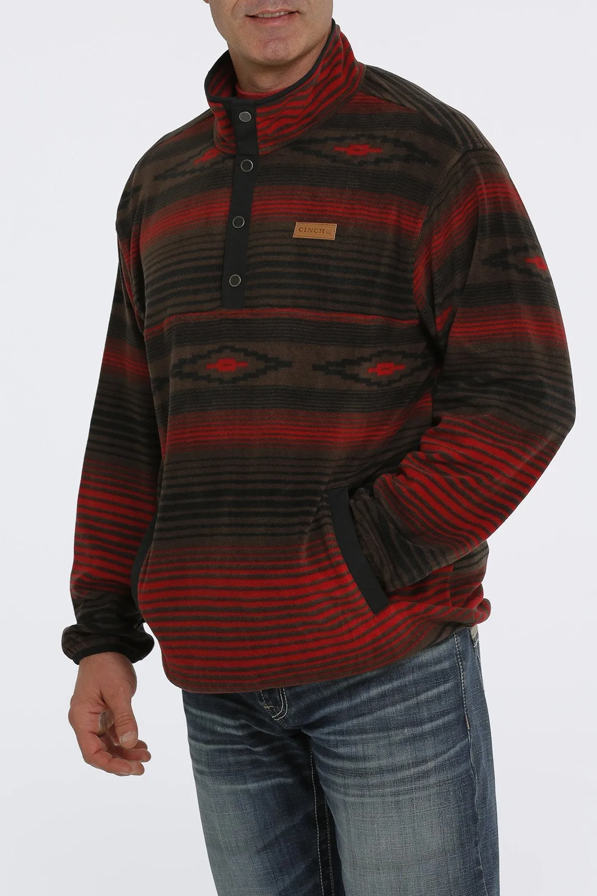 Men's Brown Aztec Polar Fleece