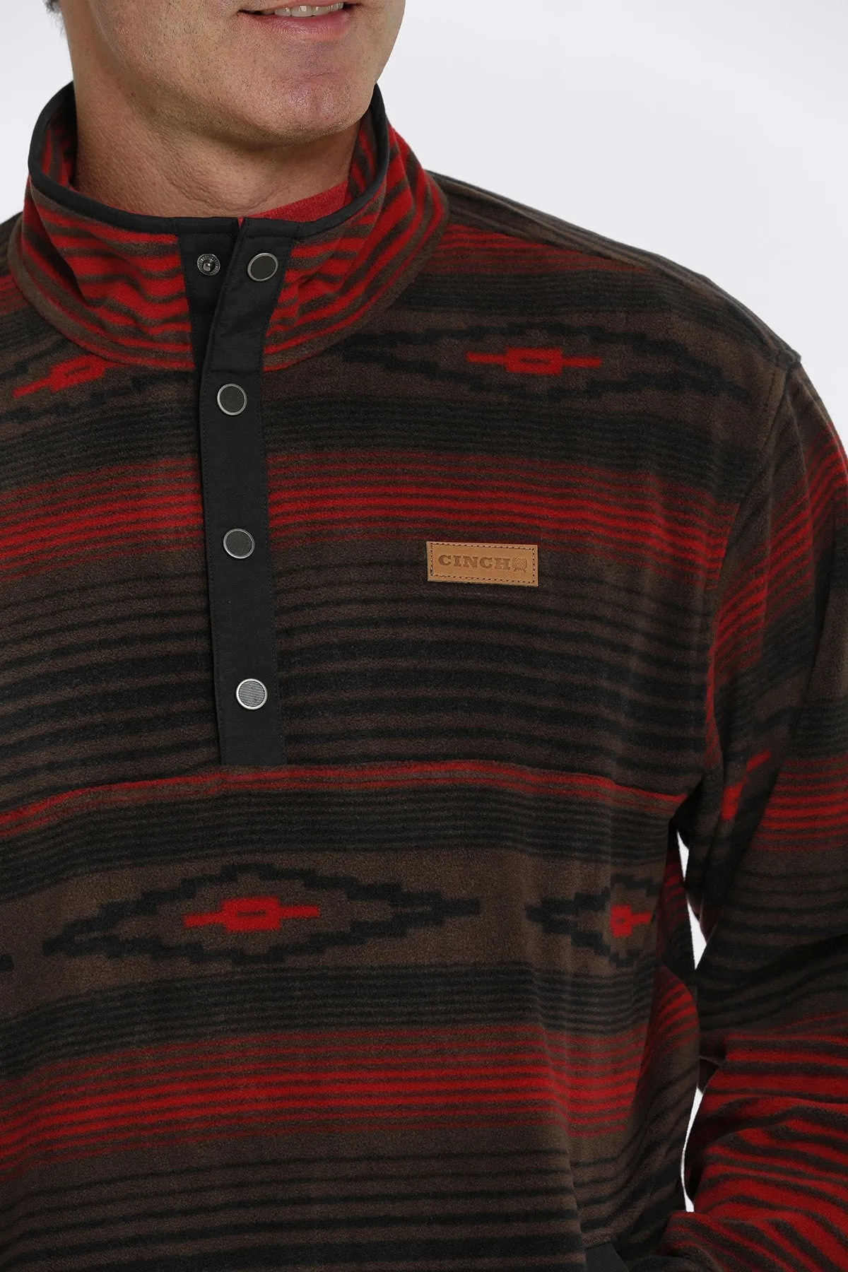 Men's Brown Aztec Polar Fleece