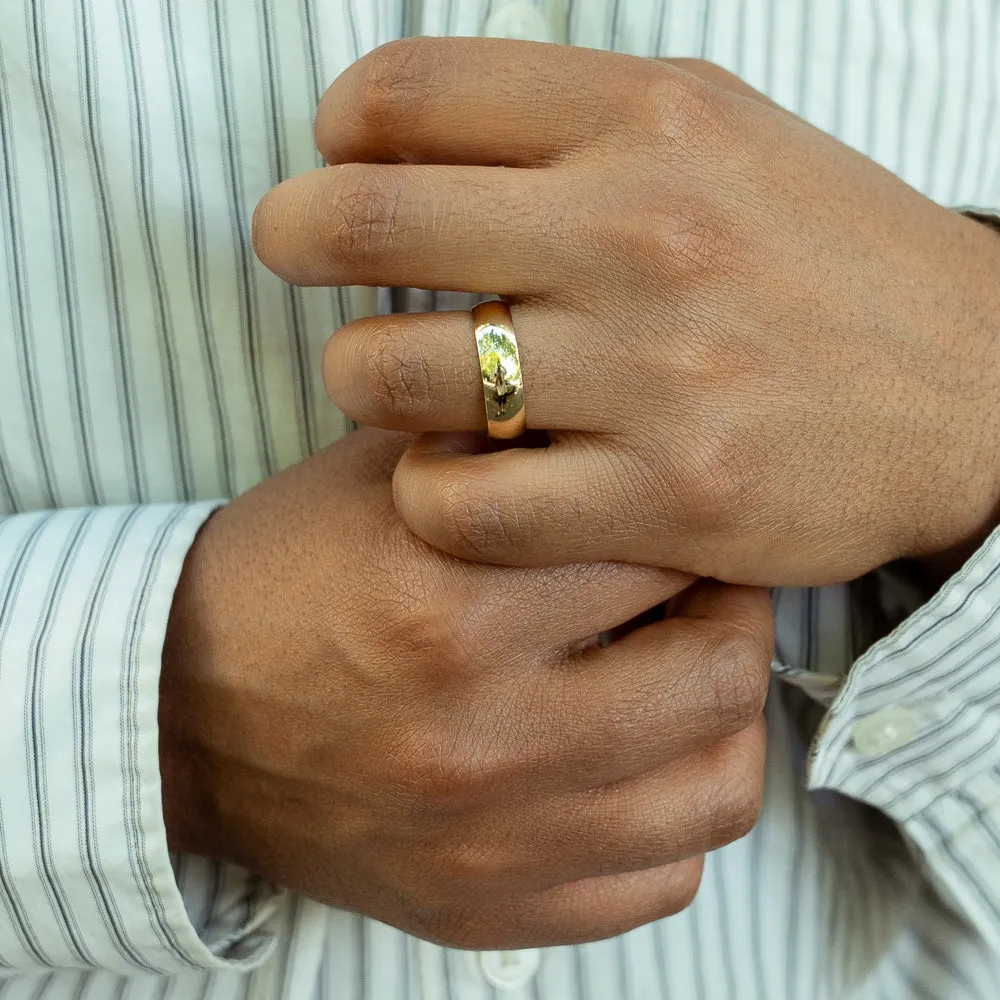 Classic Yellow Gold Ring for Men