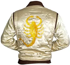 Men's Drive Scorpion Stylish Satin Fitted Ryan Designer Gosling Movie Jacket