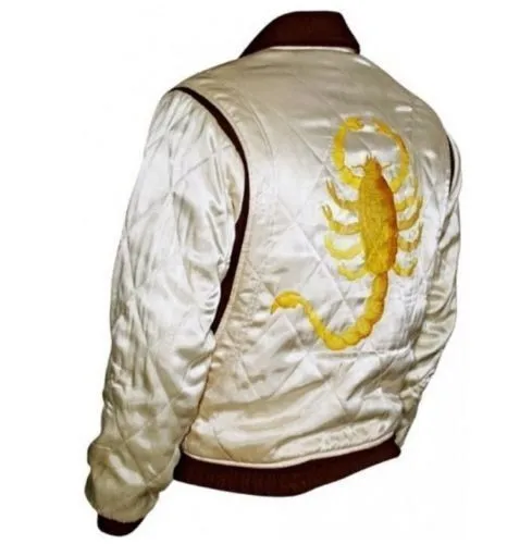 Men's Drive Scorpion Stylish Satin Fitted Ryan Designer Gosling Movie Jacket