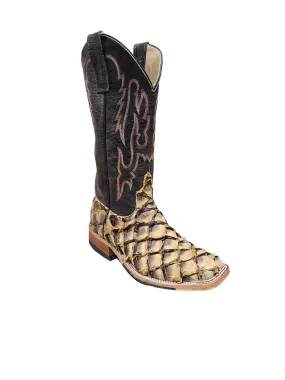 MEN'S EXCLUSIVE ANDERSON BEAN TAN LINES BIG BASS WESTERN BOOTS 338856