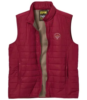 Men's Red Padded Gilet