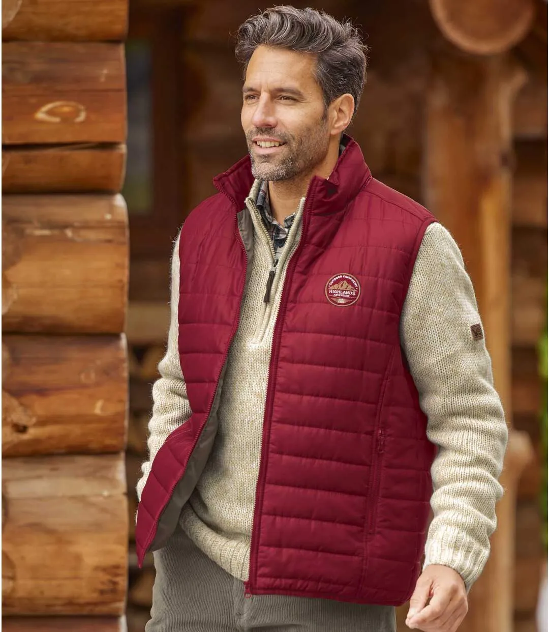 Men's Red Padded Gilet