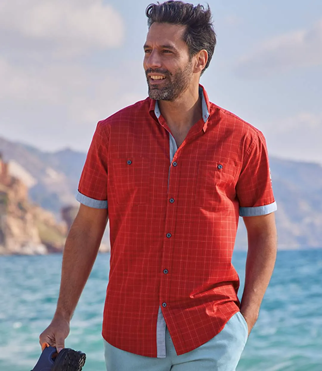 Men's Red Pilot Shirt